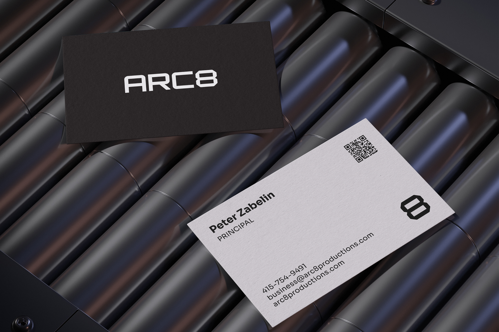 ARC8 Productions business cards