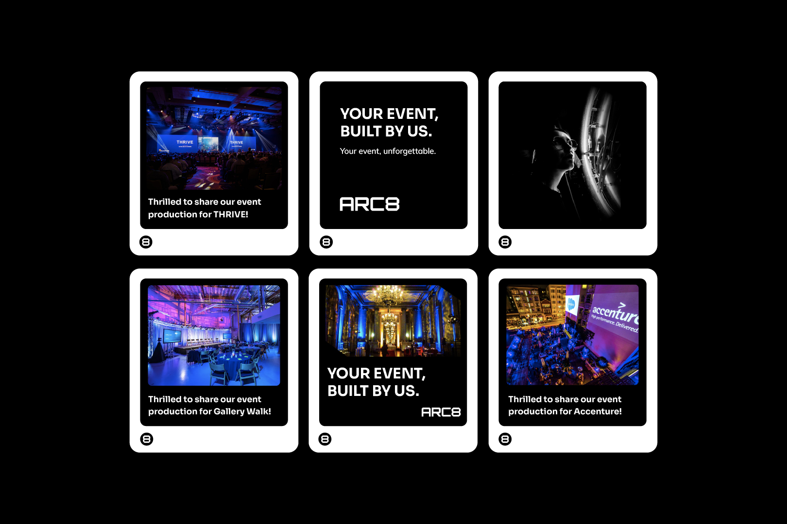 ARC8 Productions social media