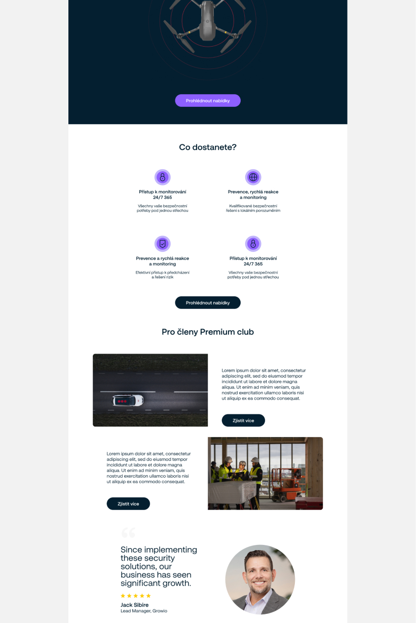 Securitas email marketing design detail